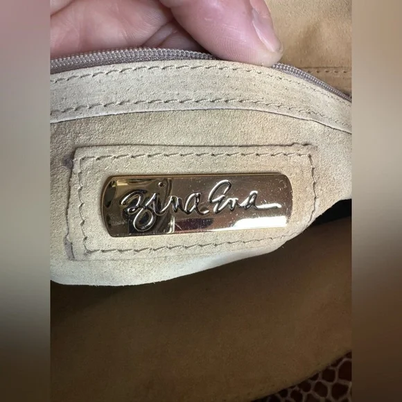 Brown Snake Print Women's Bag - Picture 4 of 7